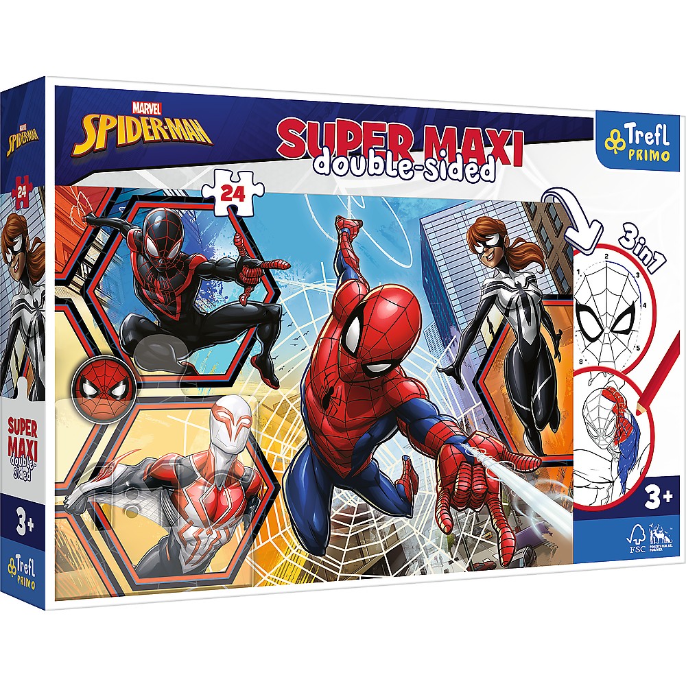 Puzzle - Primo Super Maxi - Disney, Spider-Man in Actiune | Trefl