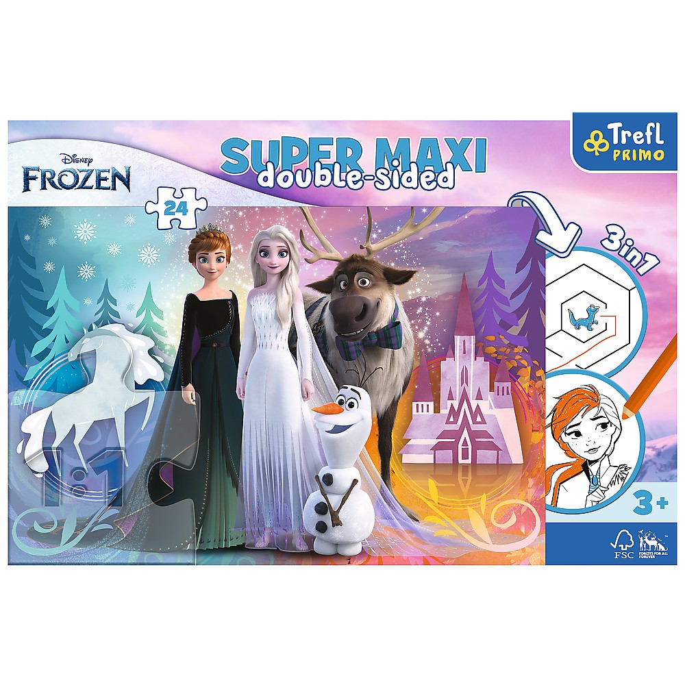 Puzzle - Primo Super Maxi - Disney, Frozen 2 - Regatul Inghetat | Trefl - 1