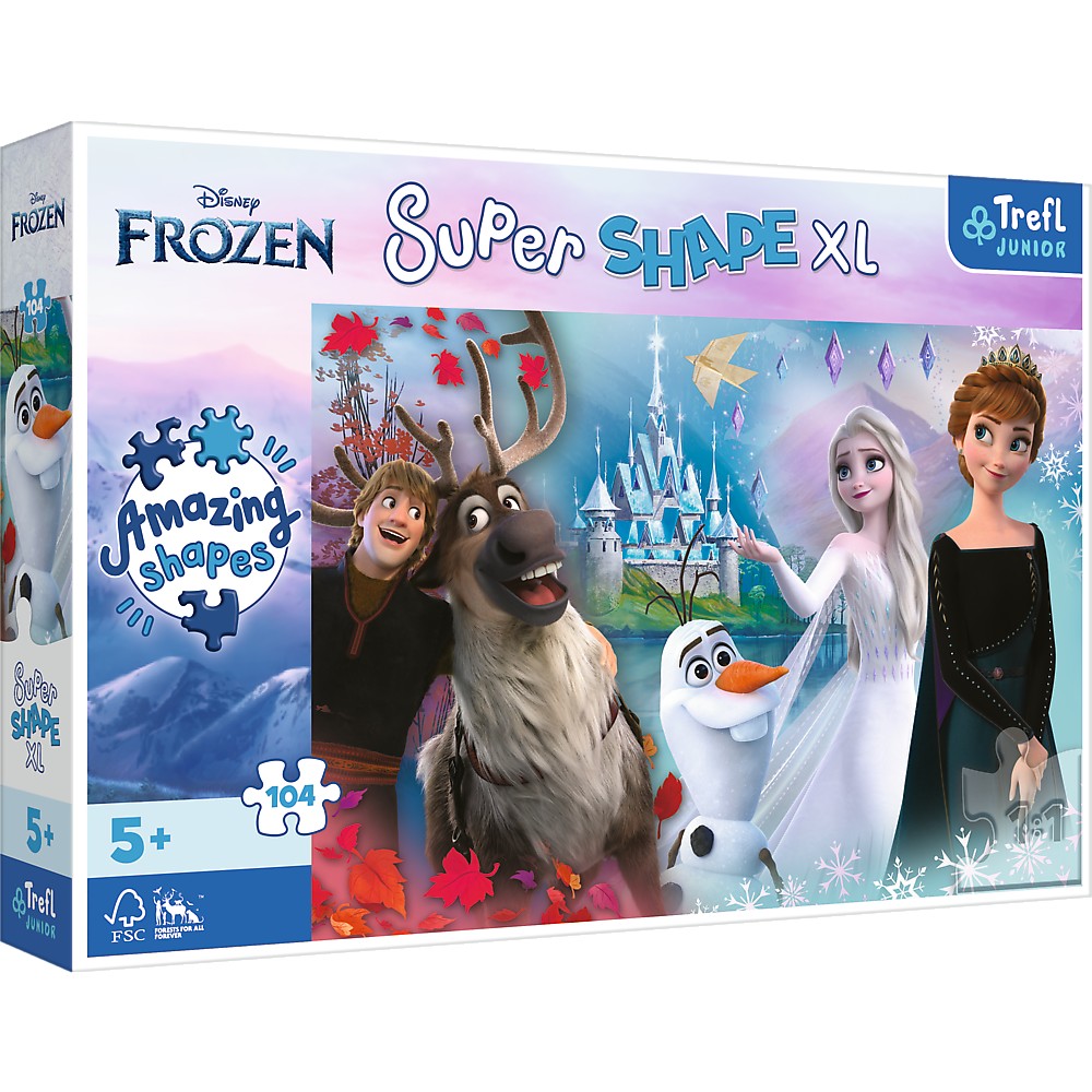 Puzzle - Primo Super Shape XL - Disney, Frozen - Lumea Anei si a Elsei | Trefl