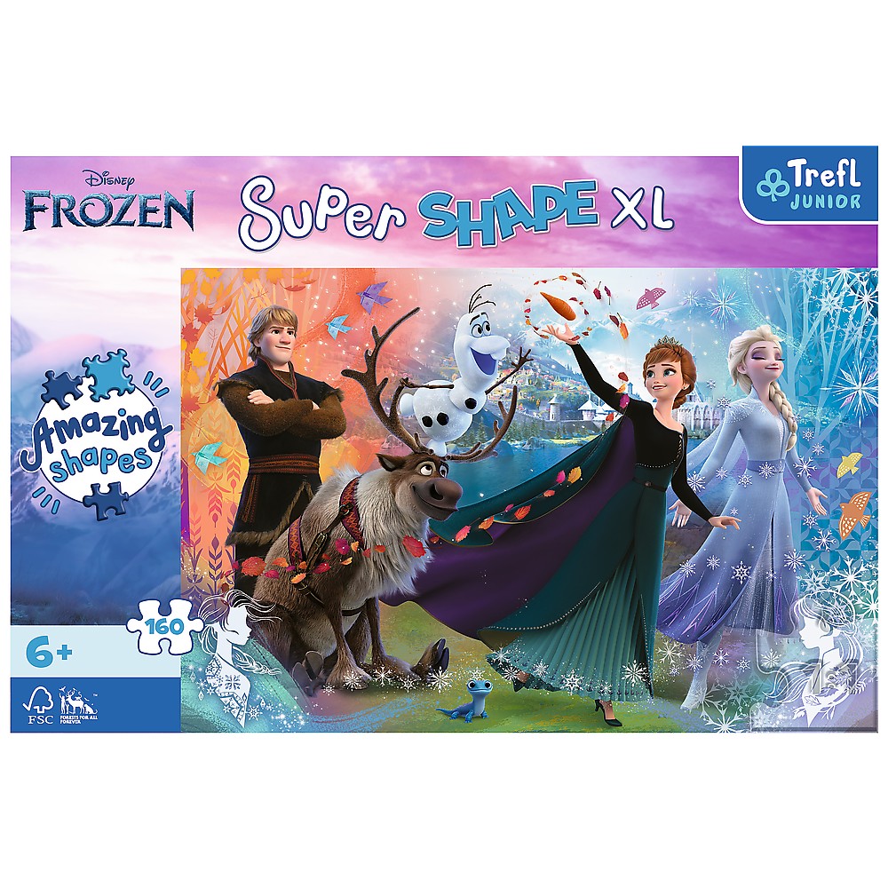 Puzzle - Primo Super Shape XL - Disney, Frozen - Descopera Lumea Inghetata | Trefl - 1
