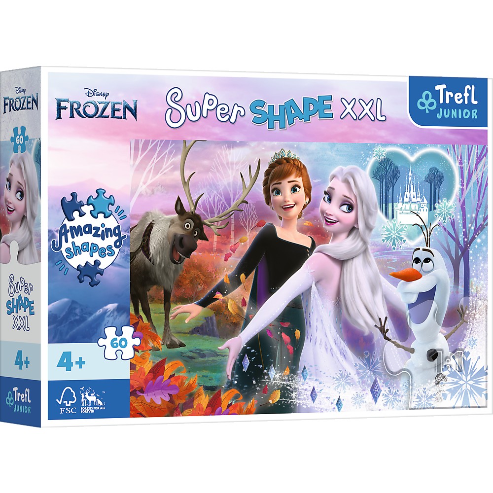 Puzzle - Primo Super Shape XXL - Disney, Frozen - Surorile Dansatoare | Trefl - 0