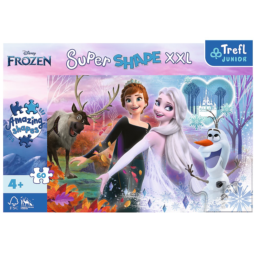 Puzzle - Primo Super Shape XXL - Disney, Frozen - Surorile Dansatoare | Trefl - 2