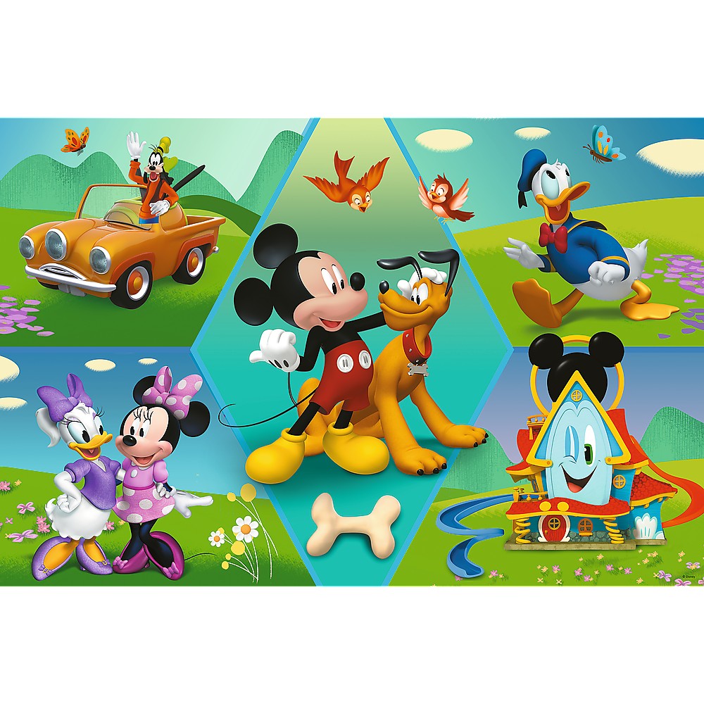 Puzzle - Primo Super Shape XXL - Disney, Mickey Amuzantul | Trefl - 1