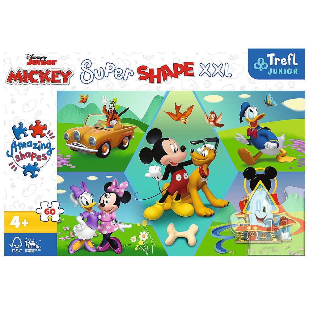 Puzzle - Primo Super Shape XXL - Disney, Mickey Amuzantul | Trefl - 2