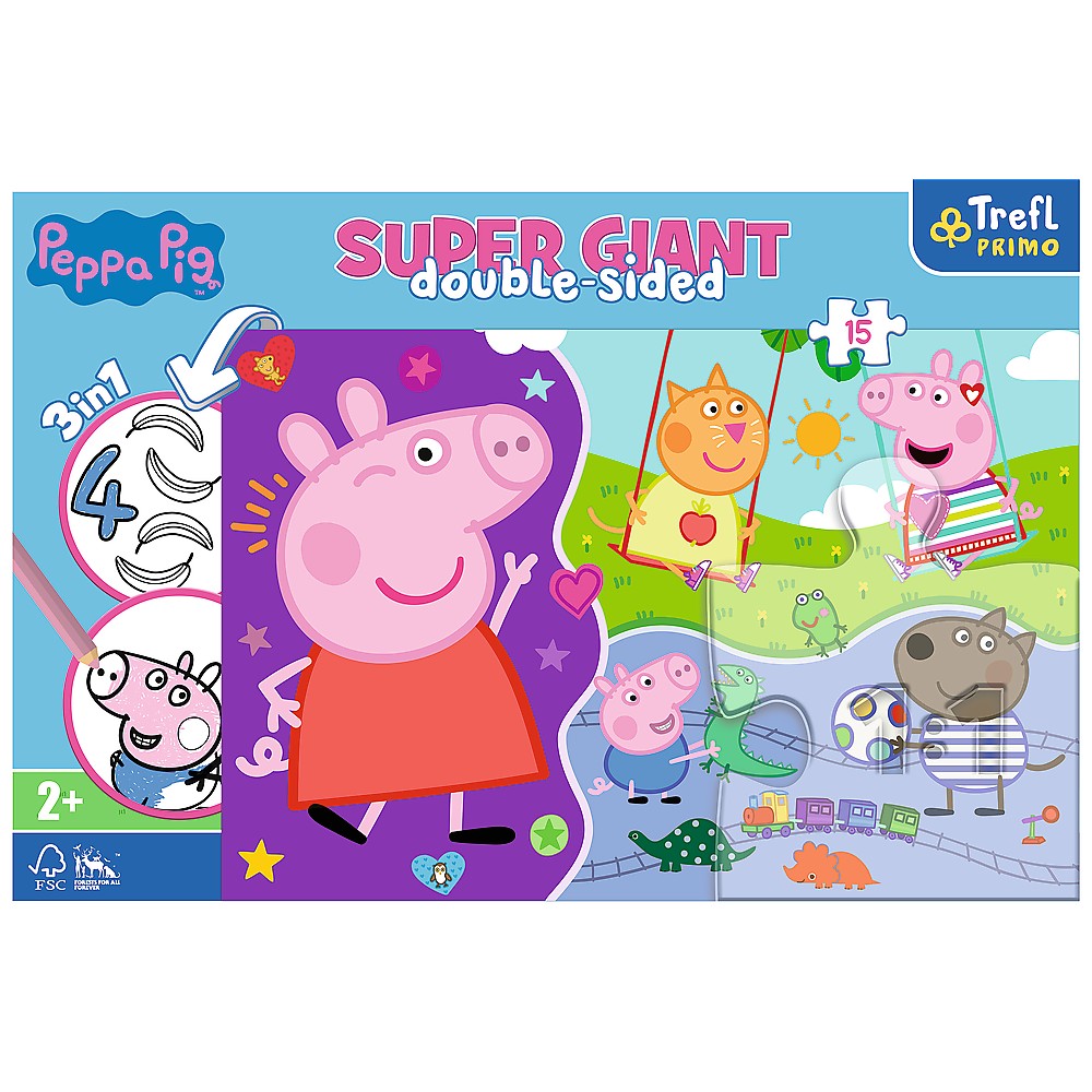 Puzzle - Primo Super Giant - Peppa Pig | Trefl - 1