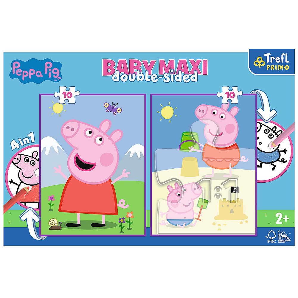 Puzzle - Primo Baby Maxi - Peppa Pig | Trefl - 5