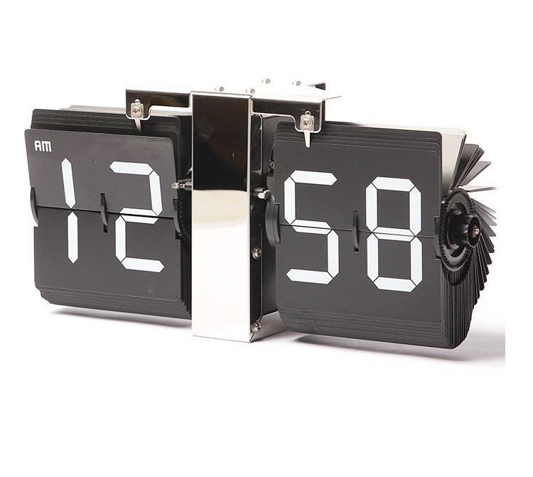 Ceas de birou - Flip Clock - Negru | Romanowski Design