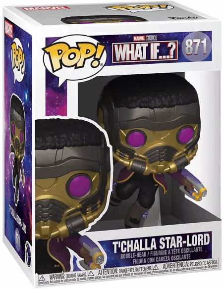 Figurina - Marvel - What if...? - T\'Challa Star-Lord | Funko
