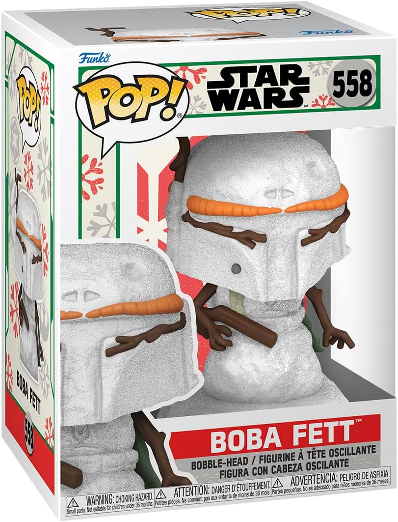 Figurina - Pop! Star Wars Holiday: Snowman Boba Fett | Funko