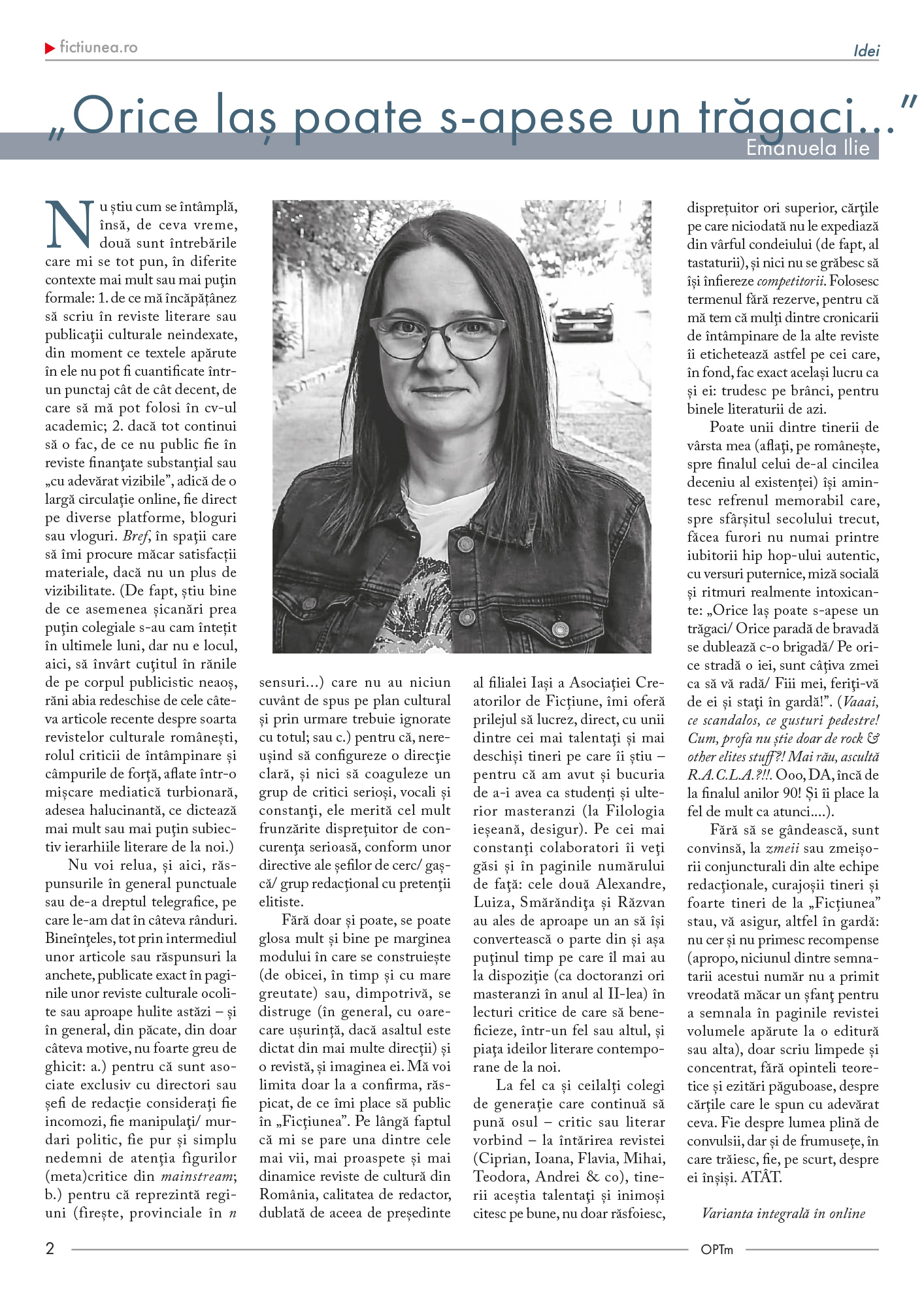 Fictiunea OPTm - Nr. 51, 12 noiembrie 2022 |