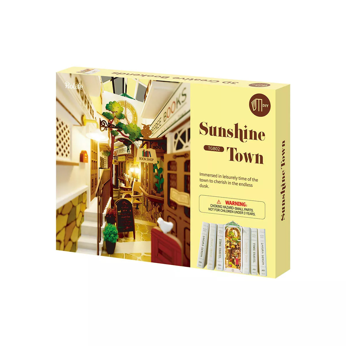 Puzzle 3D - Cotor de carte DIY - Sunshine Town | Robotime