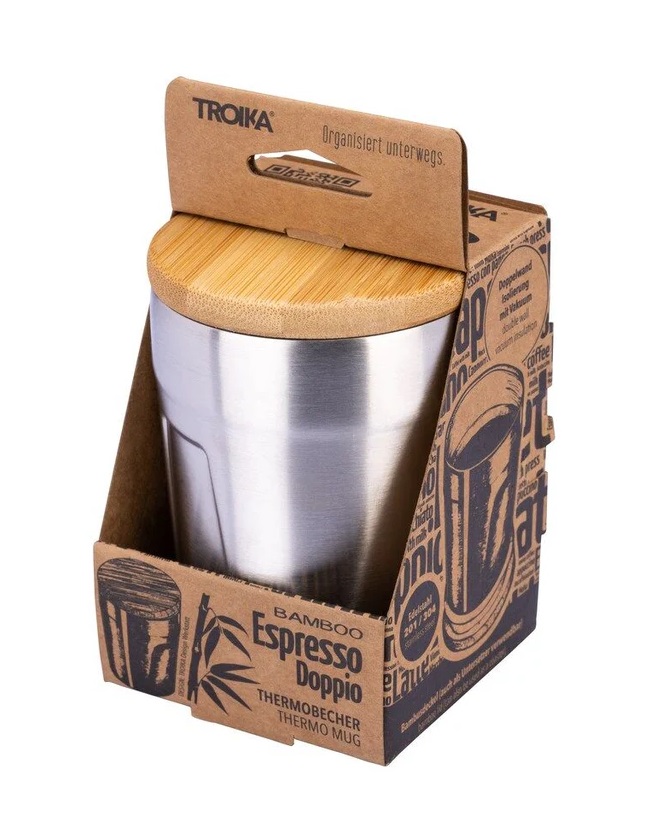 Cana termica - Bamboo Espresso Doppio - Argintiu | Troika - 1 | YEO