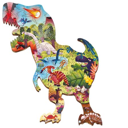 Puzzle din lemn - Dinozauri | Ludattica - 4
