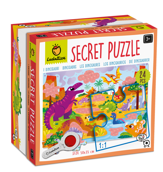 Puzzle - Secret Puzzle - Dinosaurs | Ludattica