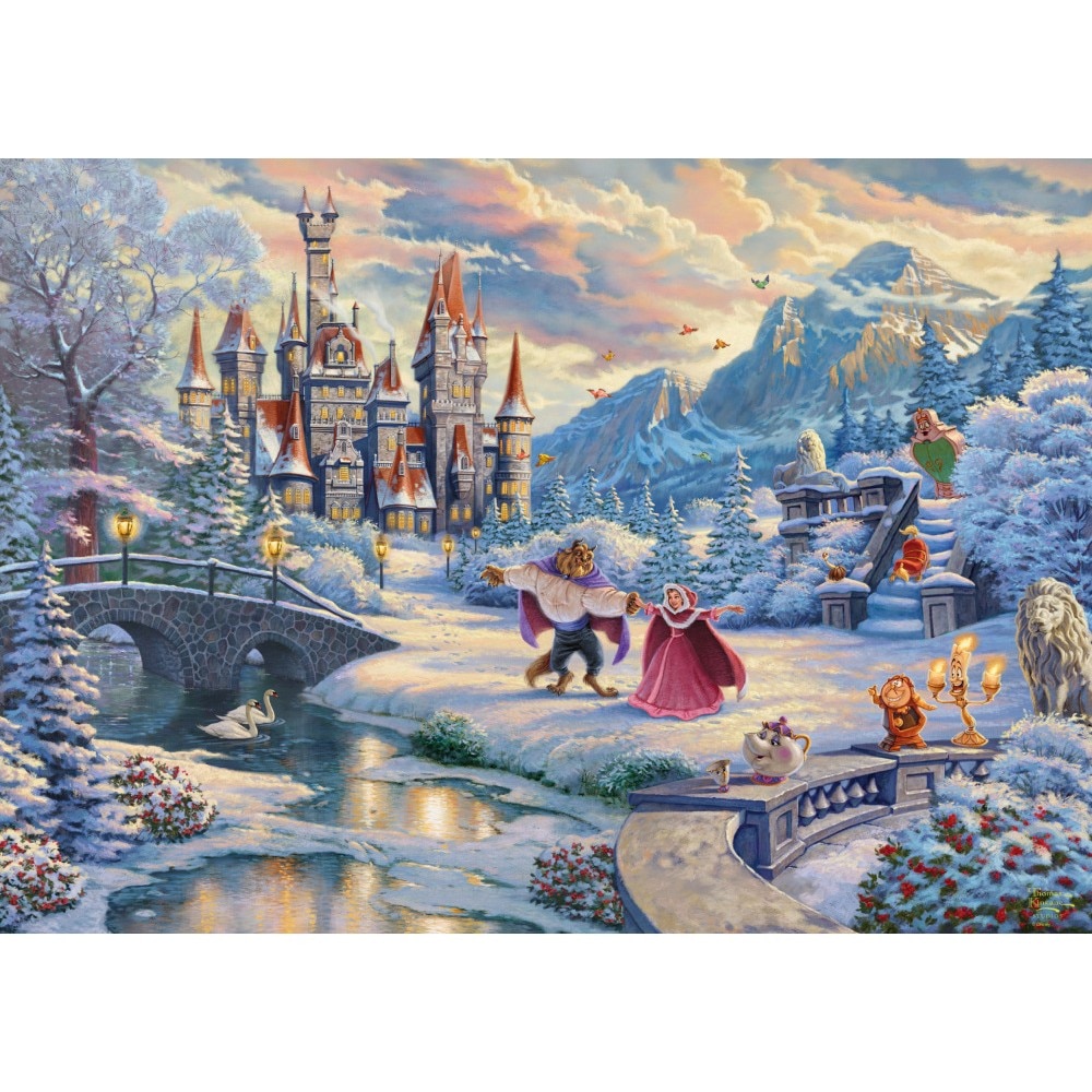 Puzzle 1000 piese - Thomas Kinkade - Beauty and the Beast‘s Winter Enchantment | Schmidt - 1