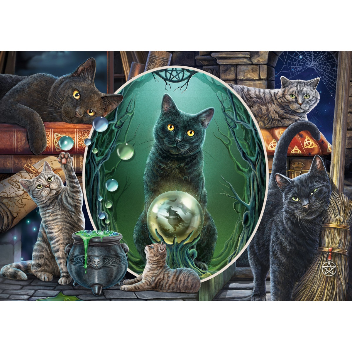 Puzzle 1000 piese - Lisa Parker - Magical Cats | Schmidt - 1