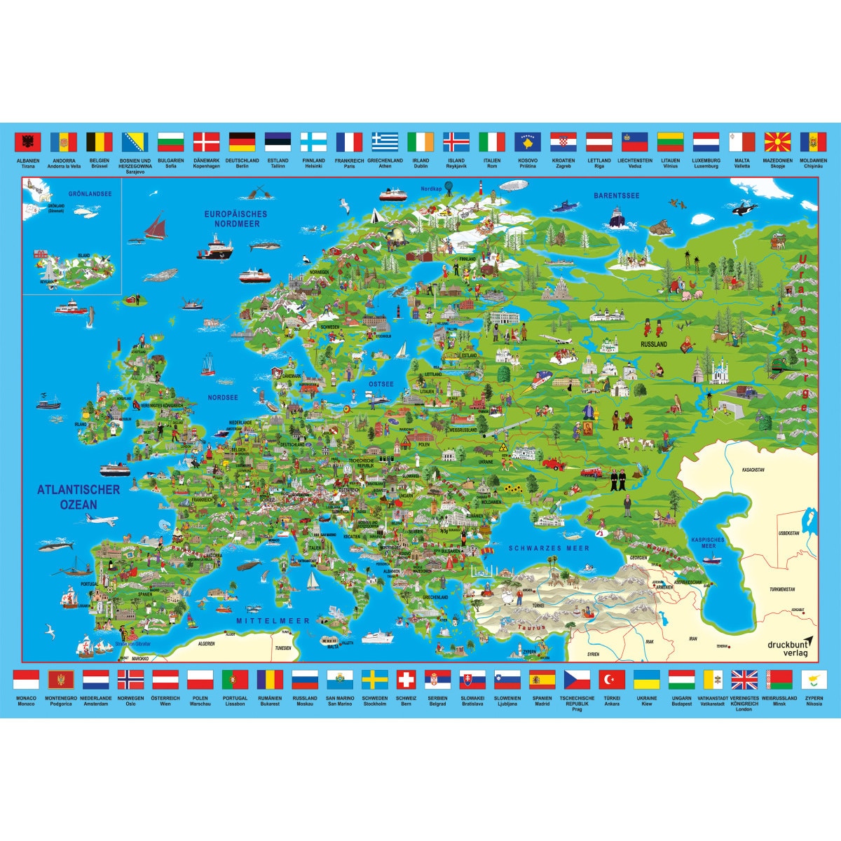 Puzzle 500 piese - Discover Europe | Schmidt - 1