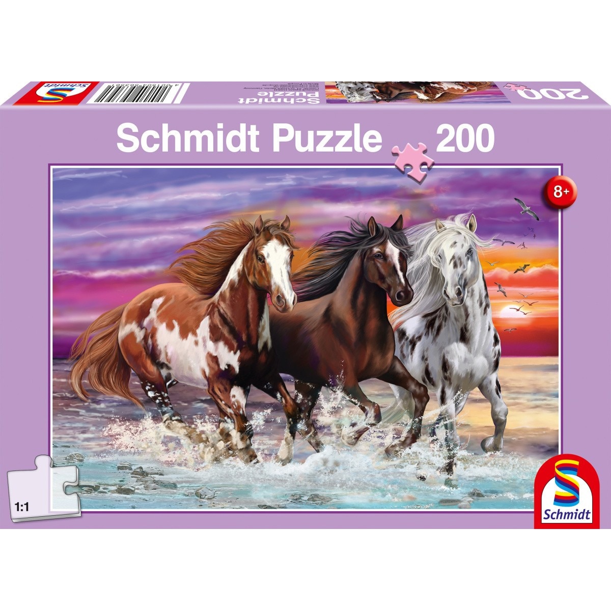 Puzzle 200 piese - Trio of Wild Horses | Schmidt