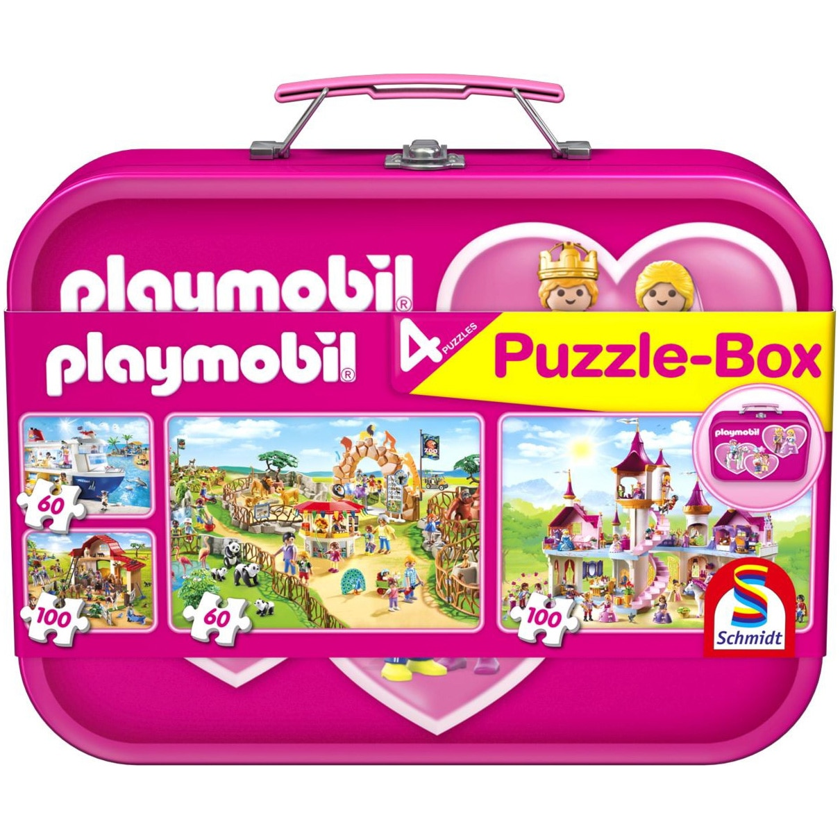Set 4 puzzle-uri - Playmobil - Pink Box | Schmidt