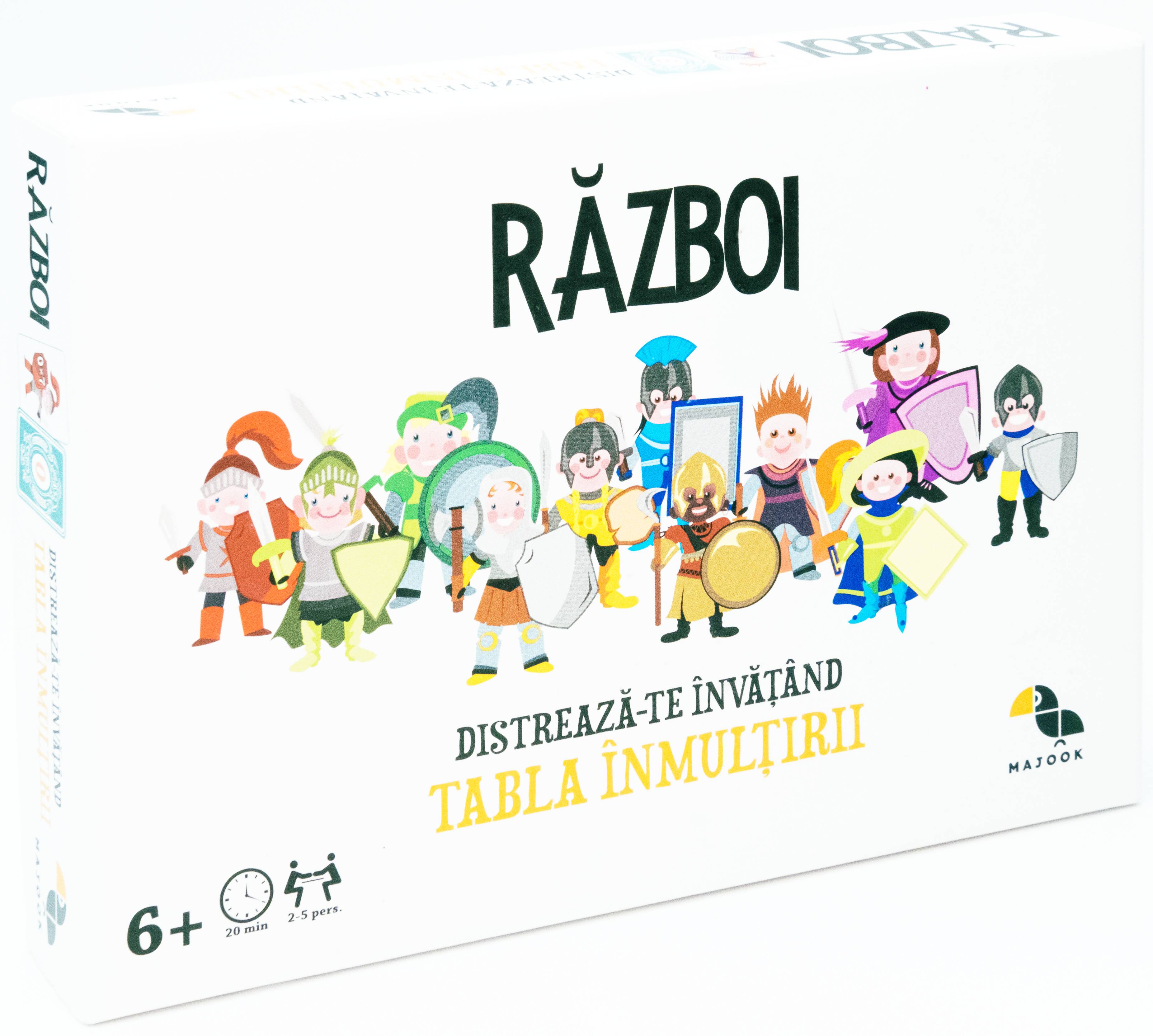 Joc educativ - Razboi, joc de carti cu tabla inmultirii | Majook