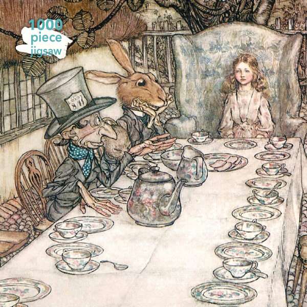 Puzzle - Jigsaw Arthur Rackham: Alice in Wonderland Tea Party | Flame Tree Publishing