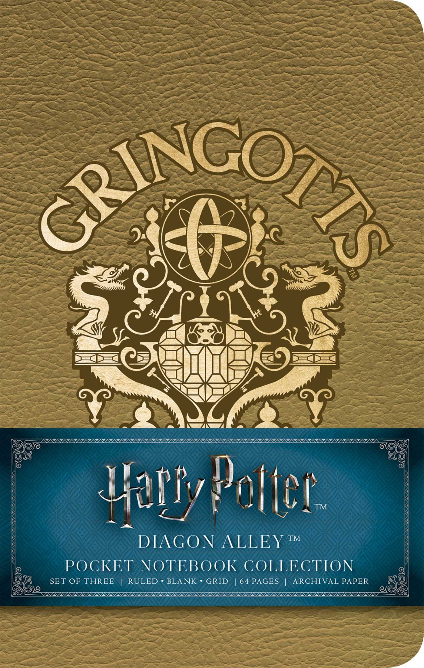 Set 3 jurnale - Harry Potter Diagon Aleey Pocket Journal | Insight Editions