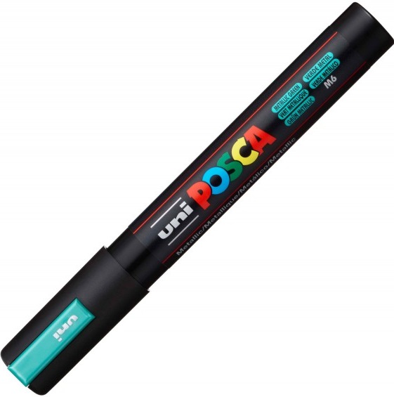 Marker Posca - PC-5M, Verde metalizat - 1.8 - 2.5 mm | Uni - 1 | YEO