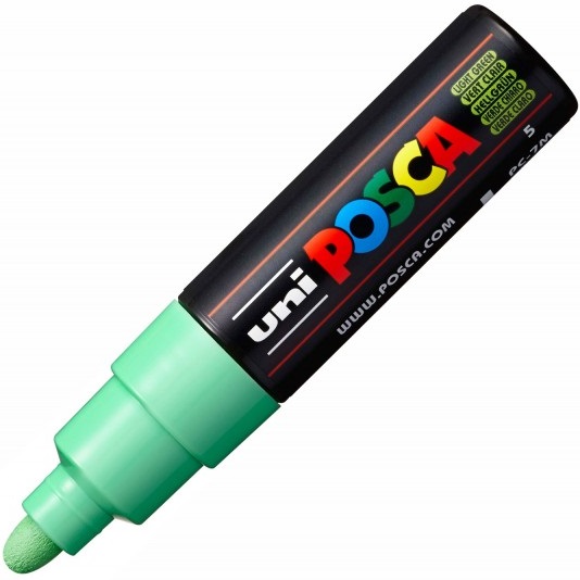 Marker Posca - PC-7M, Verde deschis - 4.5 - 5.5 mm
