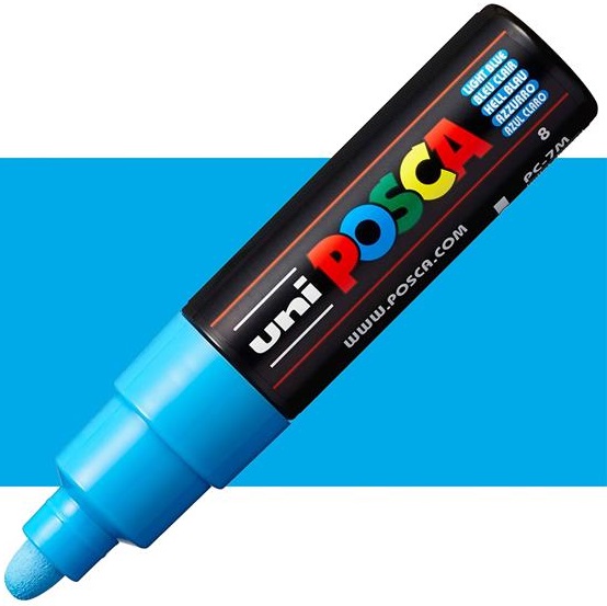 Marker Posca - PC-7M - Albastru deschis, 4.5 - 5.5 mm | Uni