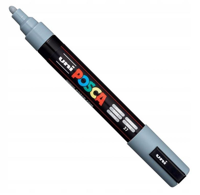 Marker Posca PC-5M - Gri inchis, 1.8 - 2.5 mm | Uni