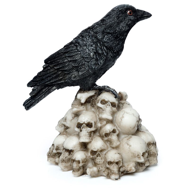 Decoratiune - Crow Standing on Pile of Skulls | Puckator - 1 | YEO