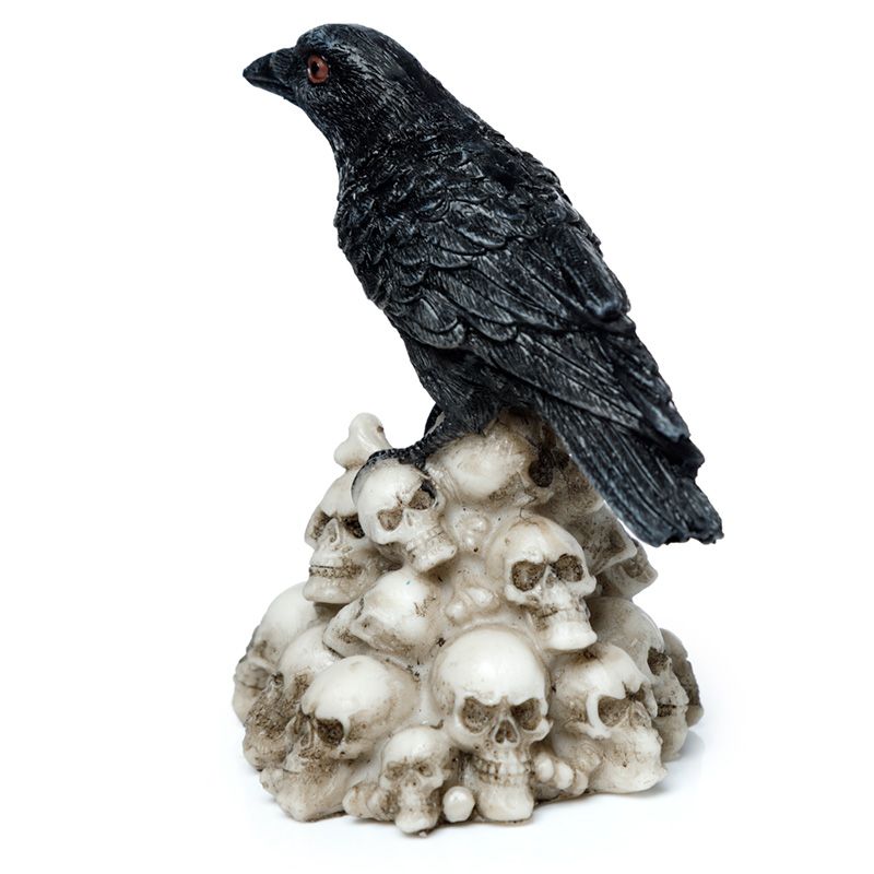 Decoratiune - Crow Standing on Pile of Skulls | Puckator - 2 | YEO