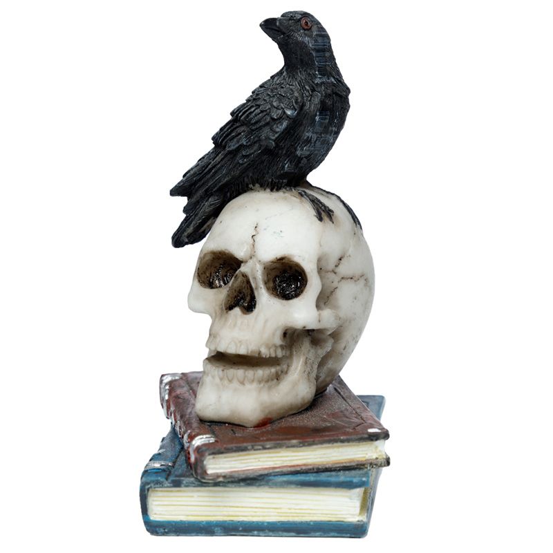 Decoratiune - Crow Standing on Skull and Books | Puckator - 4 | YEO