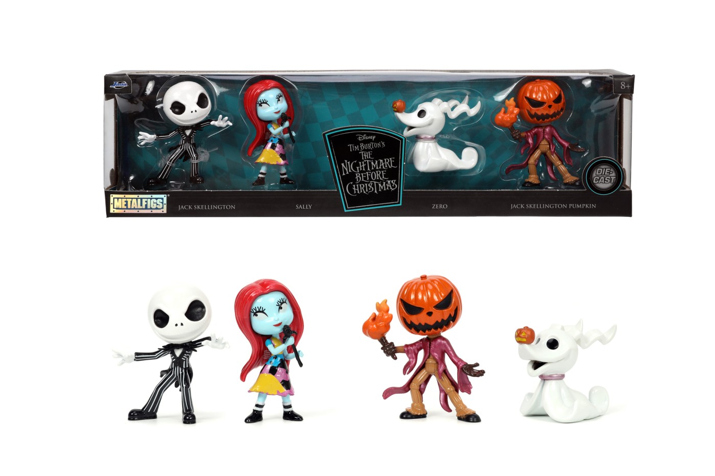 Set figurine - Metalfigs - Disney Tim Burton Nightmare Before Christmas, 4 pieces | Jada Toys - 7 | YEO