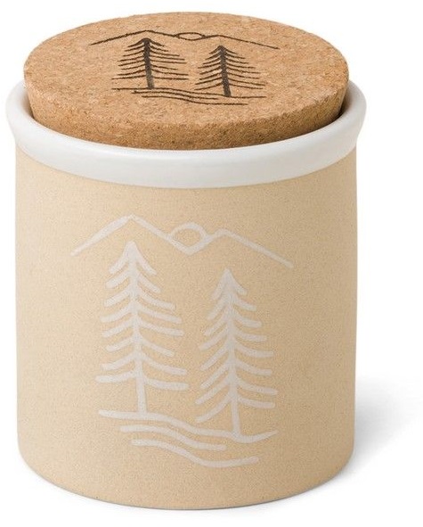 Lumanare parfumata - Cypress & Fir - White Dune with Tree Artwork, 226g | Paddywax