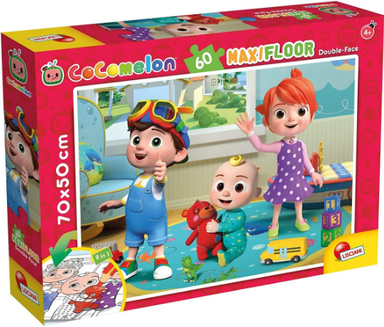 Puzzle de colorat Maxi - Cocomelon si ursuletul | Lisciani