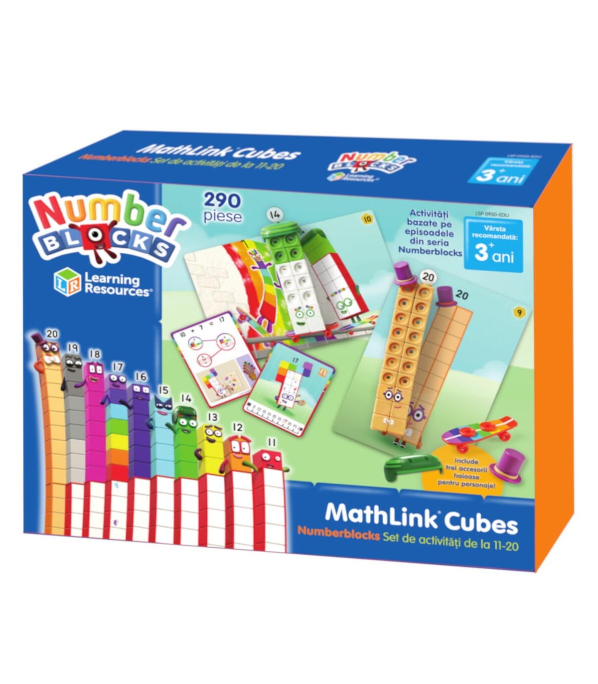 Joc educativ - Numberlocks - MathLink Cubes, 290 piese | Learning Resources - 3 | YEO