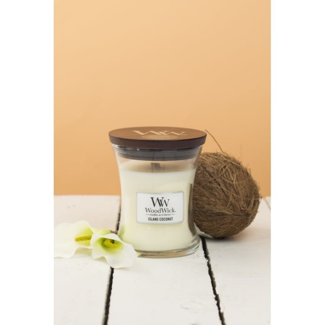 Lumanare parfumata - Large Jar - Island Coconut | WoodWick - 1 | YEO