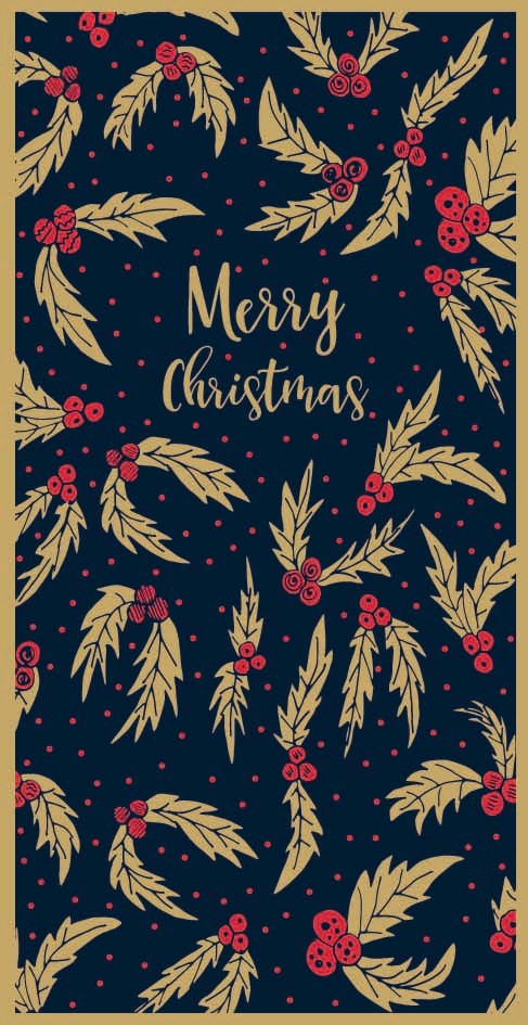 Felicitare - Merry Christmas Holly | The Art File