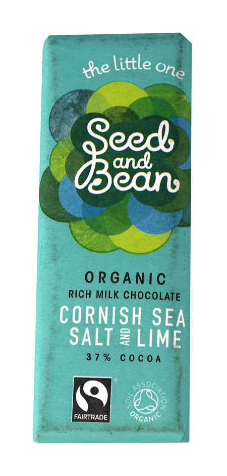 Ciocolata - Seed and Bean Cornish Sea Salt & Lime Organic Milk Chocolate Bar Bio | Organic Seed & Bean Company