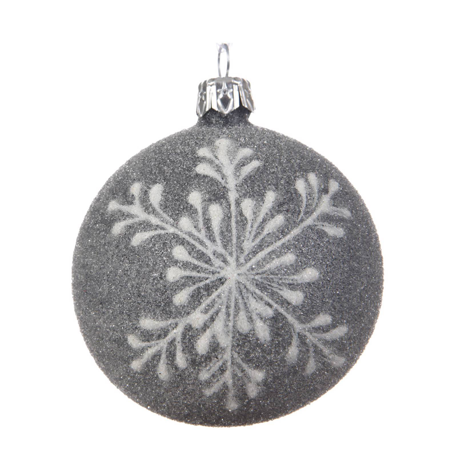 Glob de Craciun - Big Snowflake, stone grey | Kaemingk