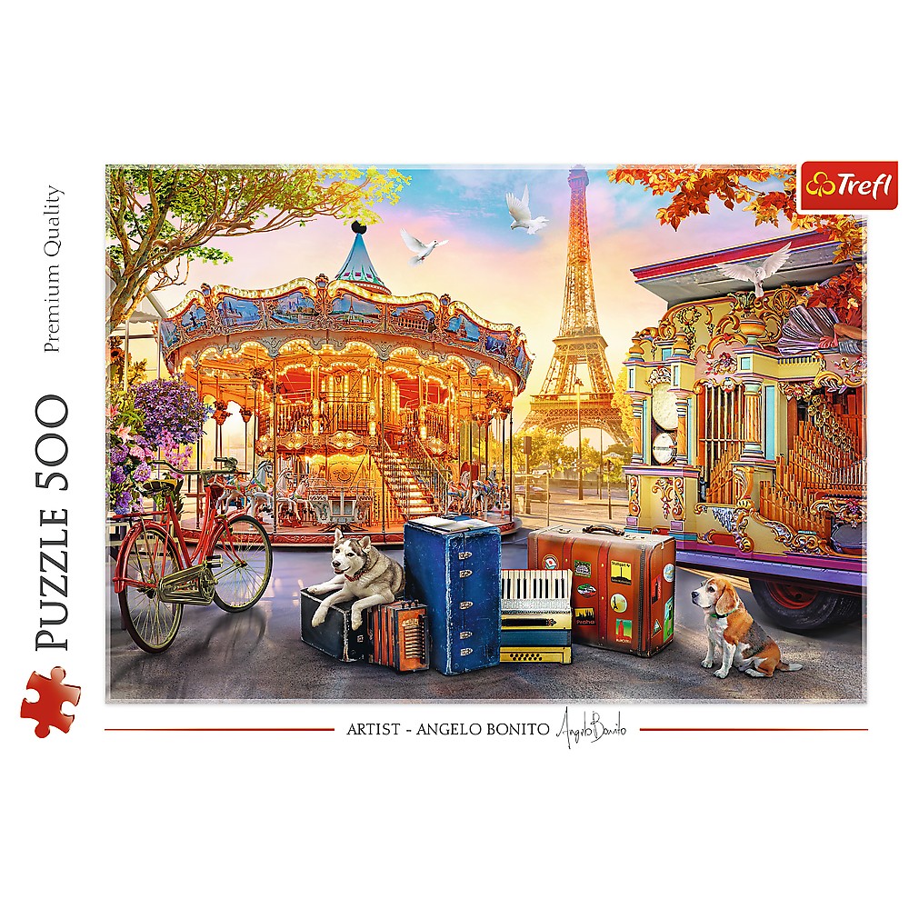Puzzle 500 piese - Holidays in Paris | Trefl - 2