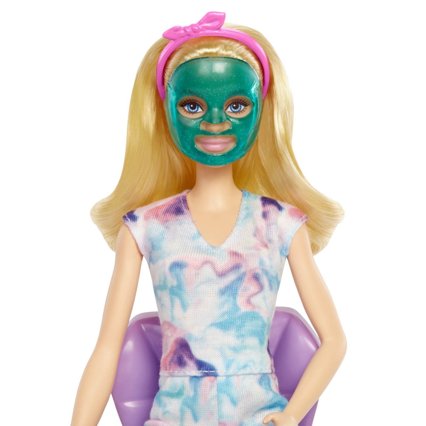 Papusa - Barbie Self-Care - Sparkle Mask Day Spa | Mattel - 3 | YEO