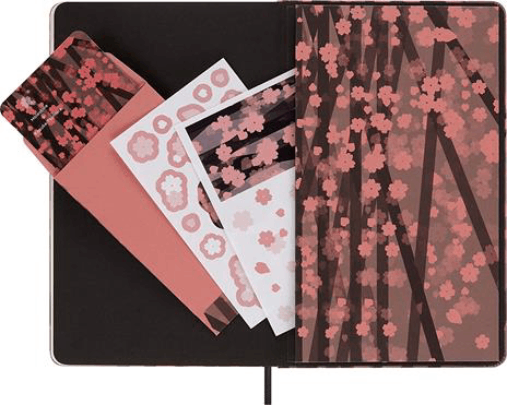 Carnet - Moleskine Limited Edition - Sakura - Fabric Hard Cover, Large, Plain - Kosuke Tsumura | Moleskine