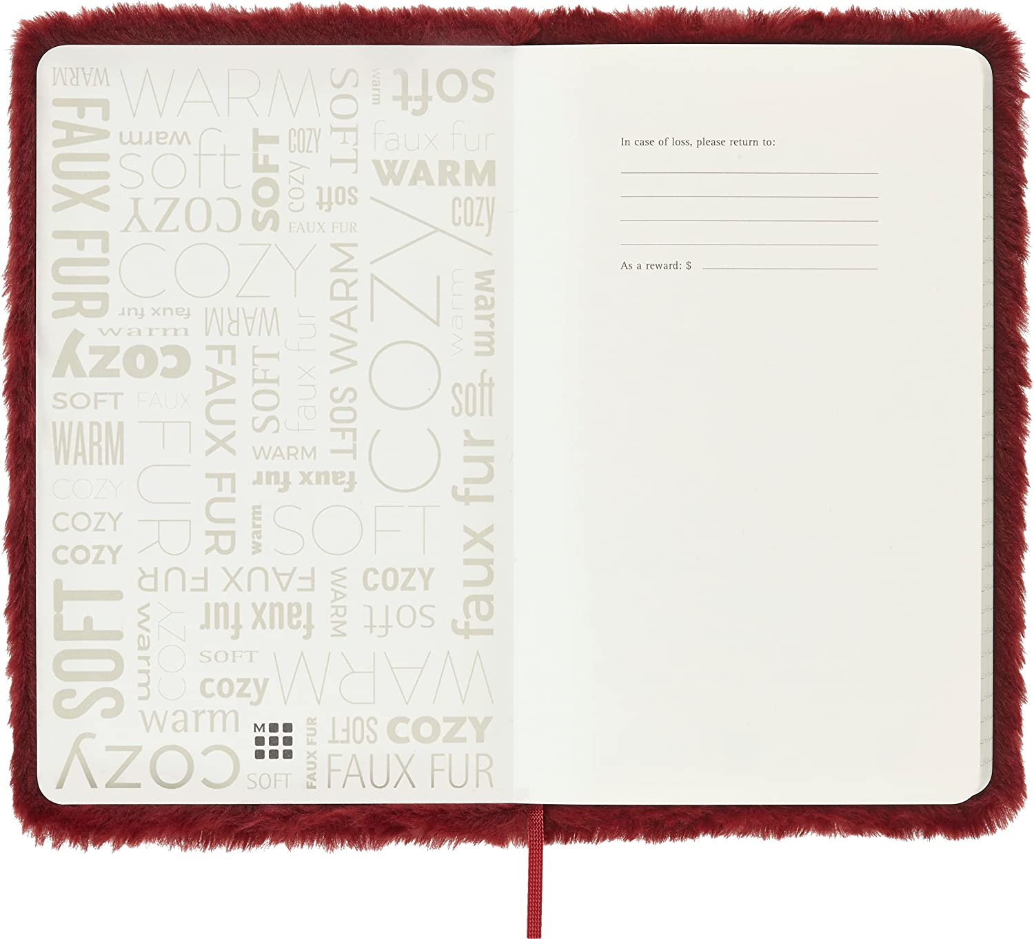 Carnet - Moleskine Faux Fur - Hard Cover, Large, Ruled - Maple Red | Moleskine - 2 | YEO