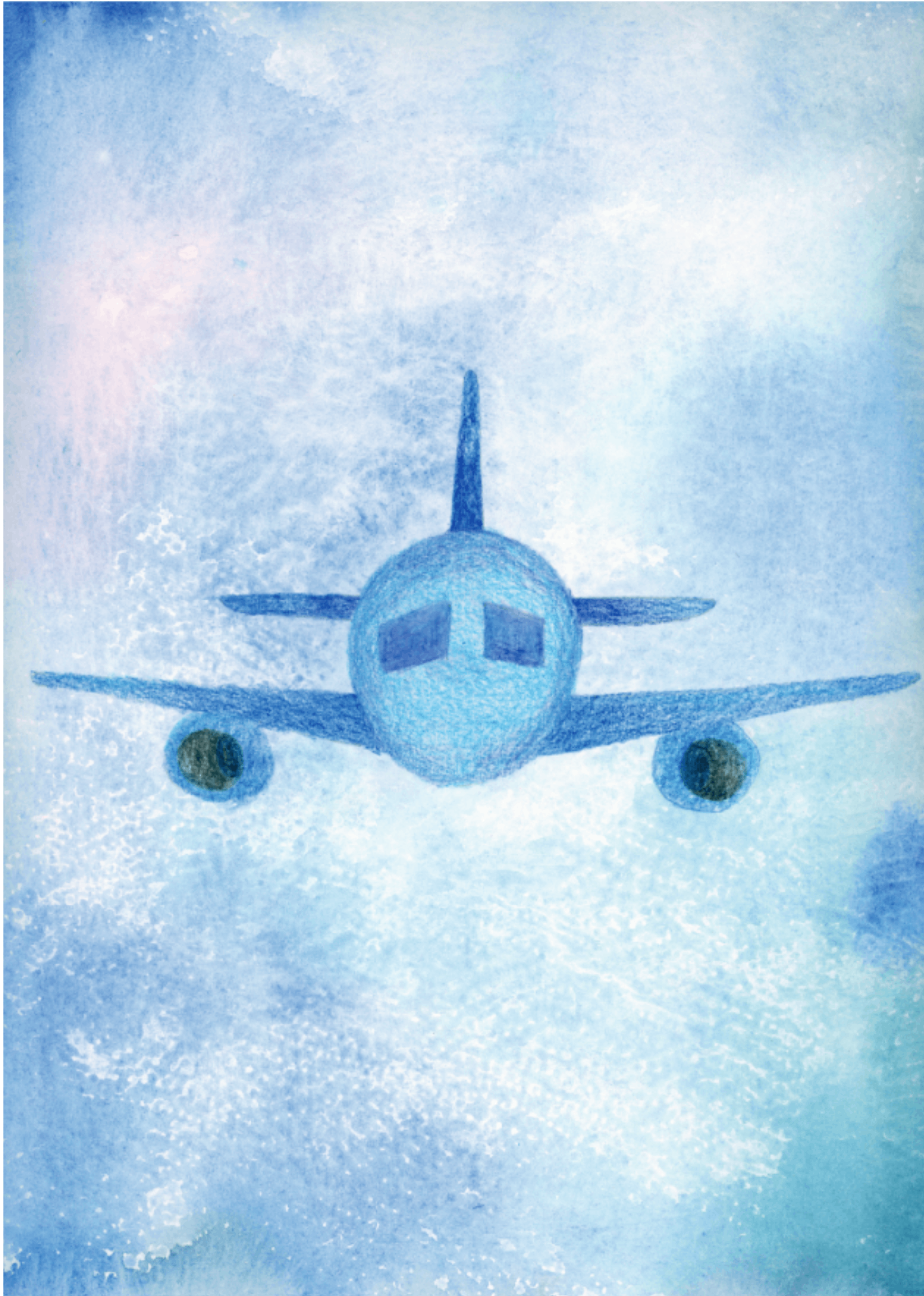 Felicitare - Seria Fly - Avion | Ana-Maria Galeteanu Ilustrator