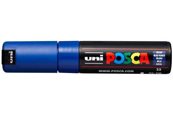 Marker - Posca PC-7M, 4.5-5.5mm, albastru | Uni - 1 | YEO