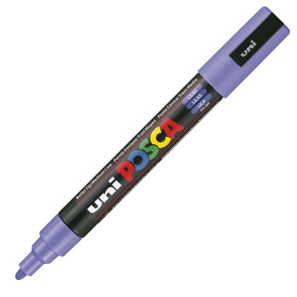 Marker - Posca PC-5M, 1.8-2.5mm, mov liliac | Uni