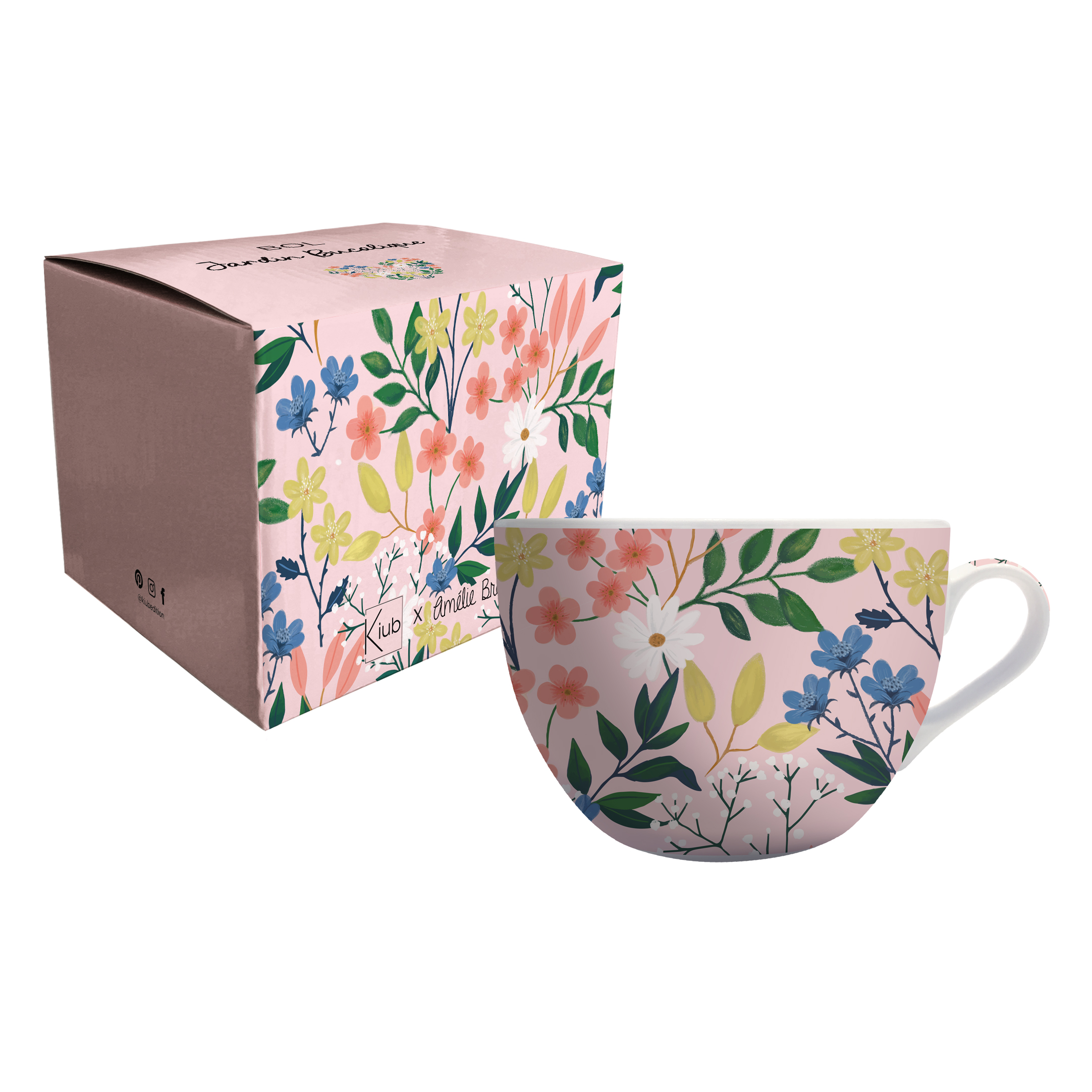 Bol - Jardin Bucolique - Fleurs, Rose | Kiub - 2 | YEO