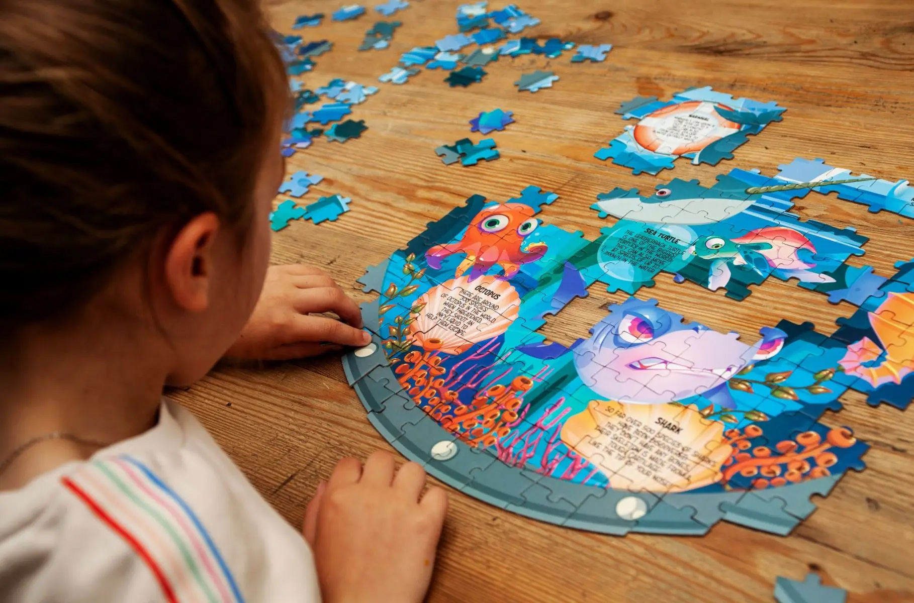 Puzzle 208 piese - Children's Reversible Jigsaws - Ocean Creatures | Boxer - 3